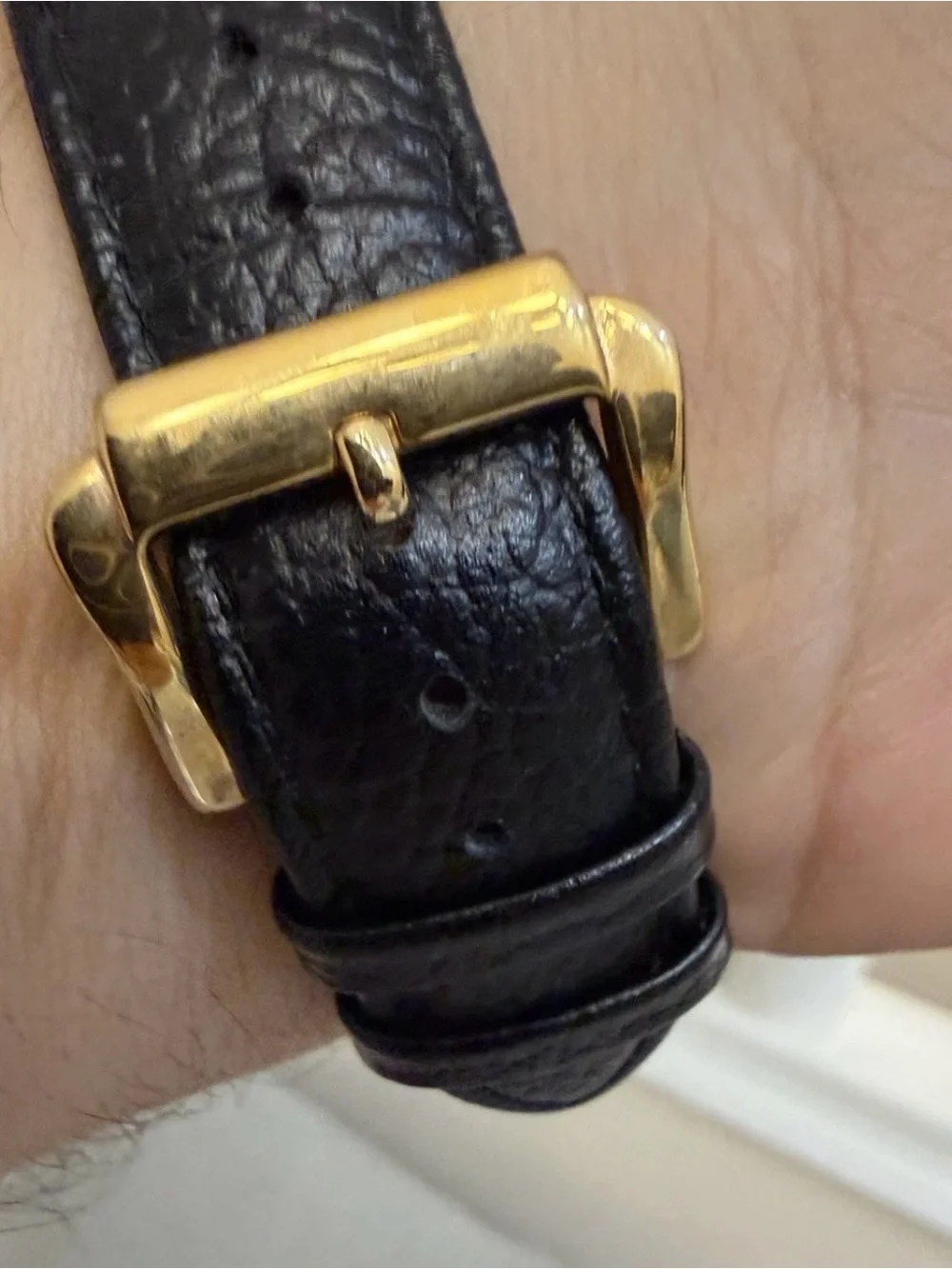 Bronzo Italia Square Chronograph Watch Rose Gold Plated Bronze Roman Numeral